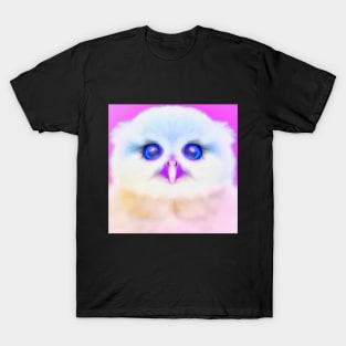 Baby Owl in white Cotton Candy style T-Shirt